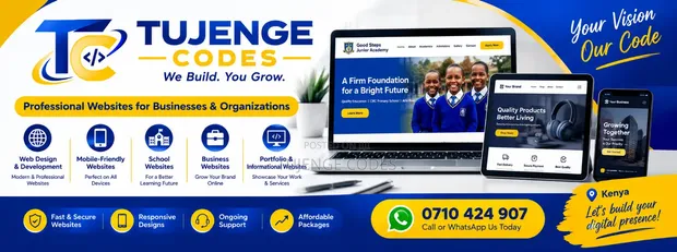 Professional Website Design & Development na Tujenge Codes - 1