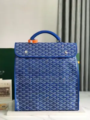 Goyard Saint Leger Backpack - Blue Goyardine Canvas