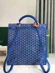 Goyard Saint Leger Backpack - Bluu ya Goyardine Canvas - 2
