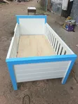 White and Blue Toddler Bed - 2