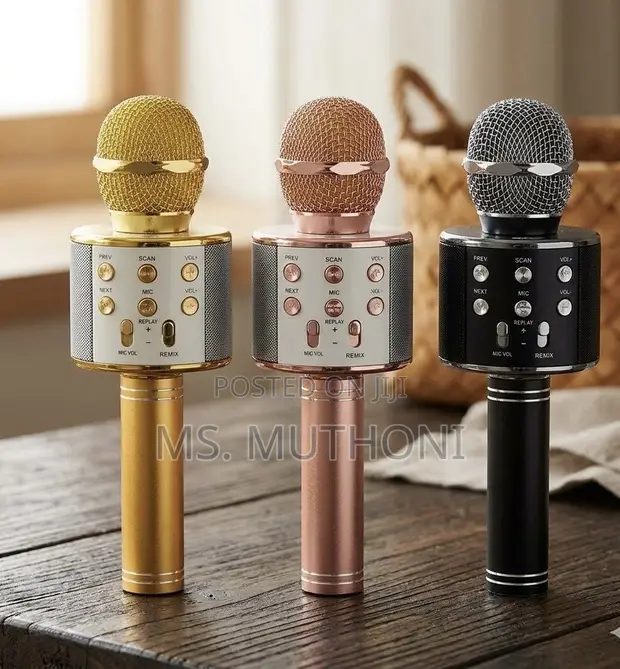 Kids Wireless Bluetooth Singing Microphone with Speaker & Echo - 1