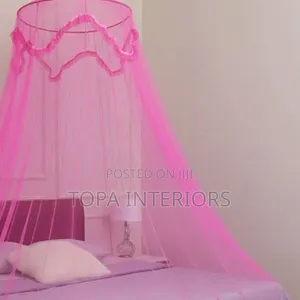 Pink Ring Net Round Mosquito Bed Net