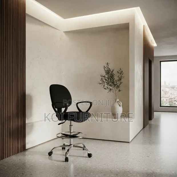 Office Chair: Clerical Mid Backrest Fabric Receptionist Seat - 1