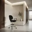 Office Chair: Clerical Mid Backrest Fabric Receptionist Seat - 1