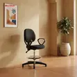 Office Chair: Clerical Mid Backrest Fabric Receptionist Seat - 3