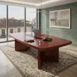 Meza ya Mikutano ya Mahogany ya Uongozi ya 2.4m - 1