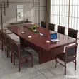 Meza ya Mikutano ya Mahogany ya Uongozi ya 2.4m - 3