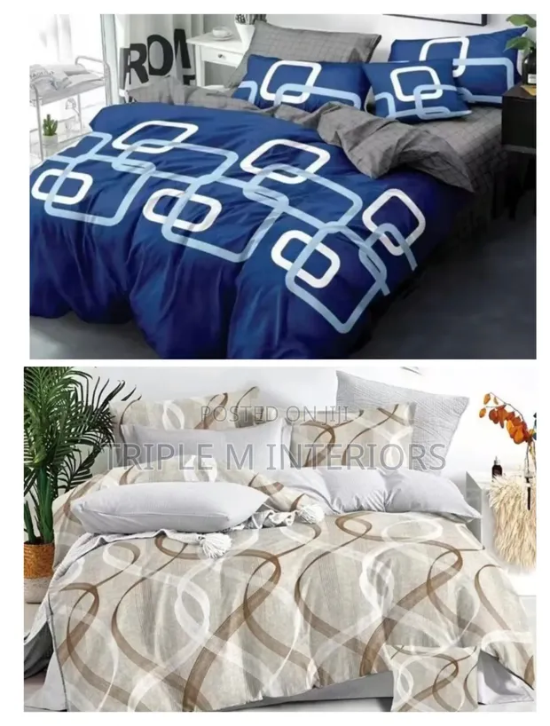 5x6 & 6x6 Flowered Cotton Duvet Cover Sets (6PCS) - 1