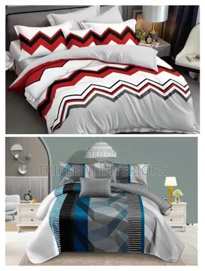 5x6 & 6x6 Flowered Cotton Duvet Cover Sets (6PCS)