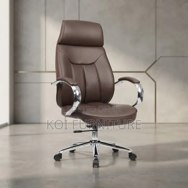 Executive Leather High Back Office Chair - 1