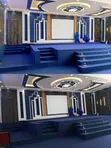 Premium Navy Blue 4mm Delta Carpet for Raised Stage - 2