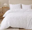 Tufted Duvet Cover Set - Nyeupe - 3