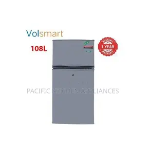 Volsmart 108L Fridge Mlango Mbili, Fedha