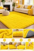Yellow 5x8 Soft Light Fluffy Carpet - 2