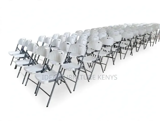 White Plastic Folding Chairs - Bulk Set - 1