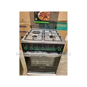 Syinix 60x60 Jiko la Kusimama - 3 Gas + 1 Plate ya Umeme