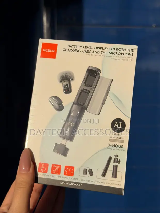MOXOM MX-AX87 Redio ya Lavalier 2-in-1 - 1
