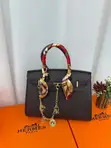 Hermes-Inspired Top Handle Bag Set - 3