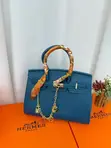 Hermes-Inspired Top Handle Bag Set - 5