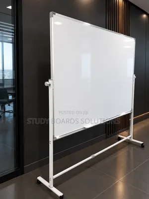 Bodi Nyeupe ya Ofisi ya 180x120cm yenye Magurudumu