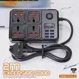 Moxom MX-ST15 12-in-1 Power Strip with 4 Sockets & 7 USB Ports - 2