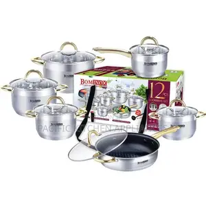Bominox 12-Piece Cookware Set ya Stainless Steel