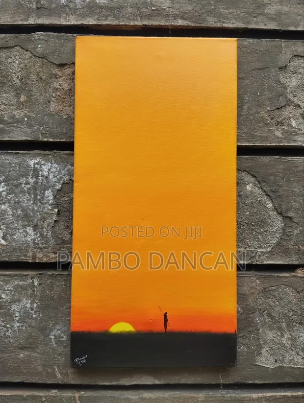 Original Hand-Painted "Savanna Sunset" Artwork - 1