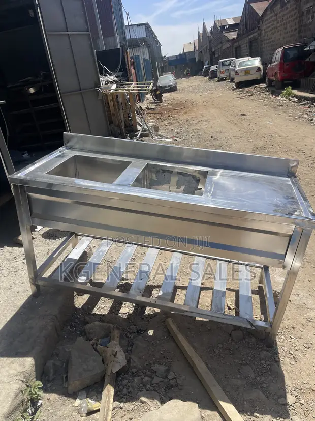 Commercial Stainless Steel Double Sink - 400x400mm - 1