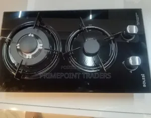 Bolesi 2-Burner Gas Hob ya Kujenga - Kioo cha Kipekee