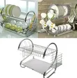 2 Layer Stainless Steel Dish Rack - 2