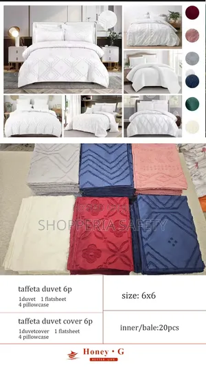 Set ya Duvet Cover ya Luxury Tufted Wave