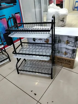 3-Tier High-Quality Carbon Steel Dish Rack