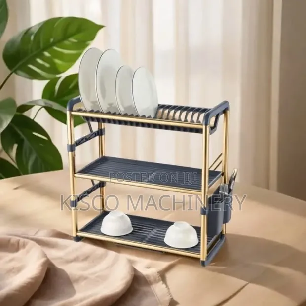 3-Tier Aluminium Dining Rack / Dish Rack - 1