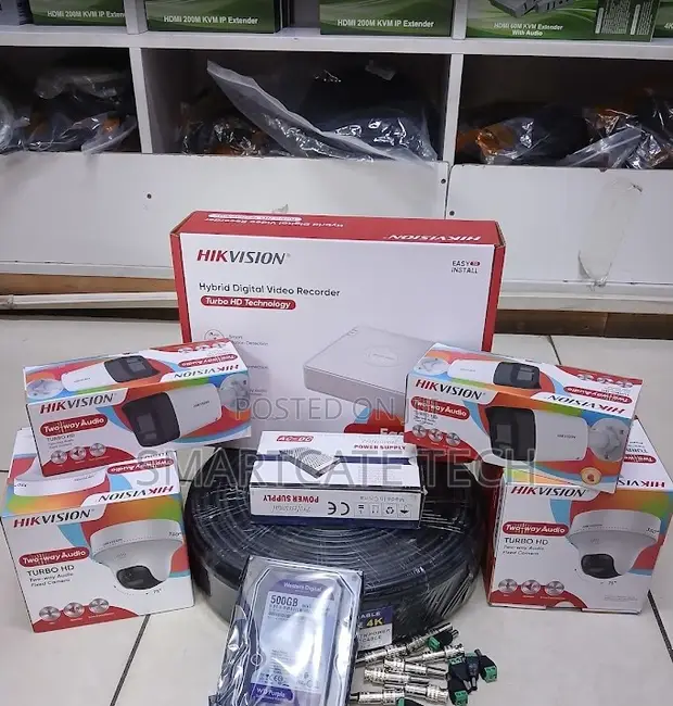 Hikvision 4CH Full Color Security Camera Kit with 2-Way Audio - 1
