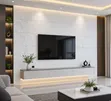 Premium White PU Stone Wall Panel - Modern Textured Decorative Cladding - 1