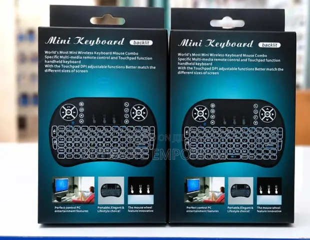 Mini QWERTY Keyboard yenye Backlit na Touchpad - 1