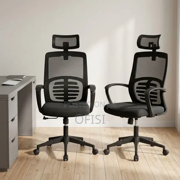 High Back Computer Office Chair - Black - 1