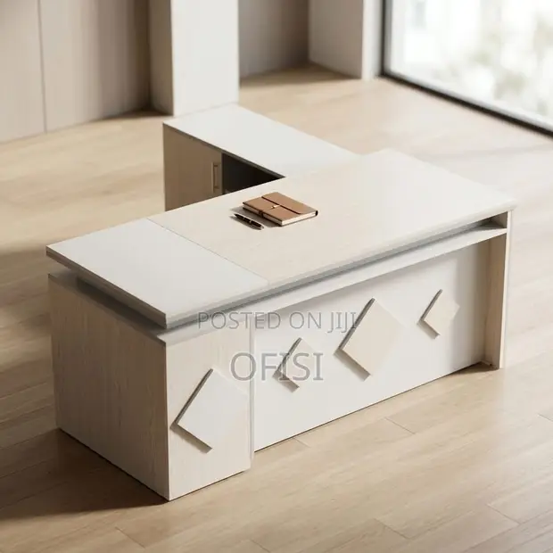 Ofisi ya Kisasa ya L-Shape Executive Desk - 1