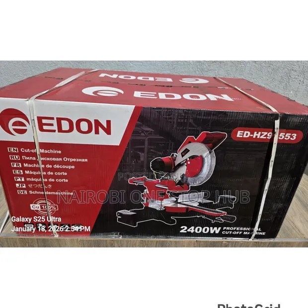 Edon 2400W Sliding Compound Mitre Saw - Heavy Duty - 1