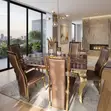 6 Seater Marble Dining Set - Modern Rectangular Table - 4
