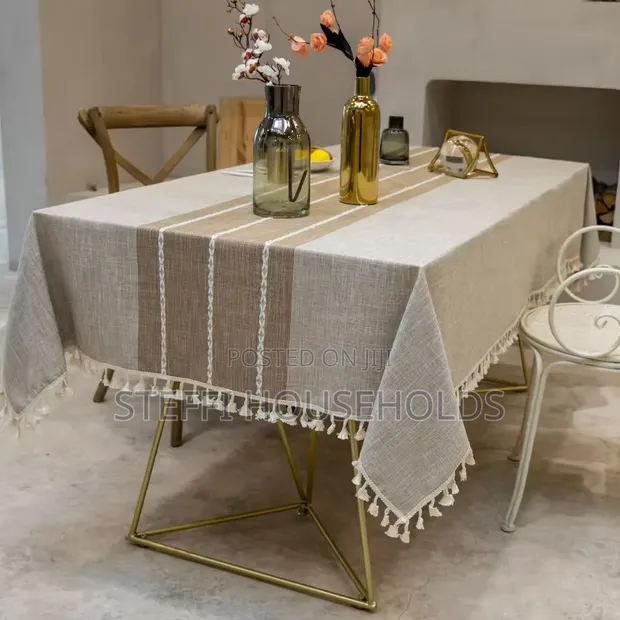 Kitambaa cha Meza ya Kulia cha Linen Rangi Nyingi Mpya 140x210cm - 1