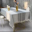Kitambaa cha Meza ya Kulia cha Linen Rangi Nyingi Mpya 140x210cm - 2