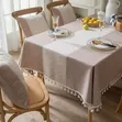 Kitambaa cha Meza ya Kulia cha Linen Rangi Nyingi Mpya 140x210cm - 5