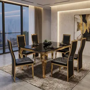 6 Seater Marble Dining Set - Premium Dining Furniture Nairobi