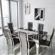 6 Seater Marble Dining Set - Modern Family Dining Table - 3