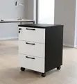 Kabati la Ofisi la 3-Drawer Pedestal - 5
