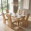Seti ya Meza ya Kulia ya Marble ya Viti 6 - Mpya Kabisa - 3
