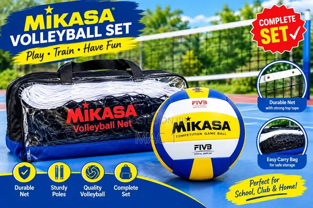 Mikasa Volleyball Net Set with Free Volleyball - 1
