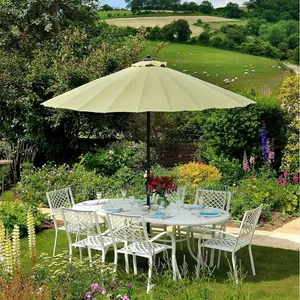 2.7M Parasol Garden Umbrella with Replaceable Cloth