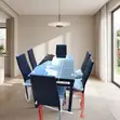 6 Seater Glass Top Dining Set - Brand New - 1